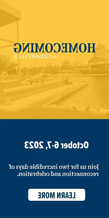 将于2023年10月6日至7日在Cedarville举行. 点击此处了解更多